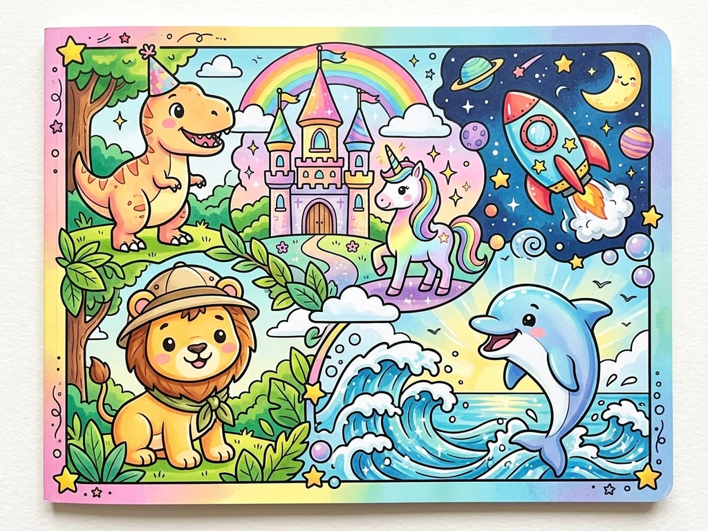 Mega Pack 500 Kids Coloring Adventure